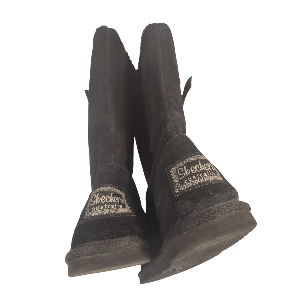 Skechers Australia Black Faux Fur Lined Buckle Accent Boots US 8 - Picture 2 of 6